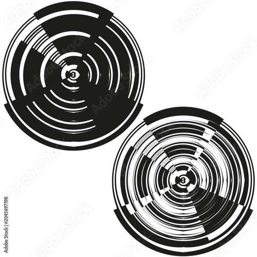 Konstfotografi Abstract circular tech hud data visualization vector