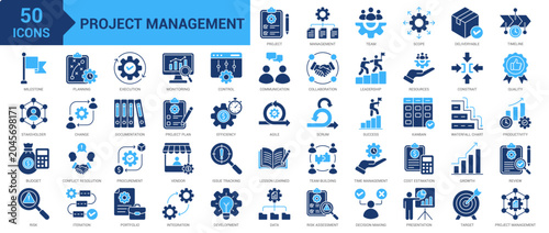 Fotografía Project Management icon set