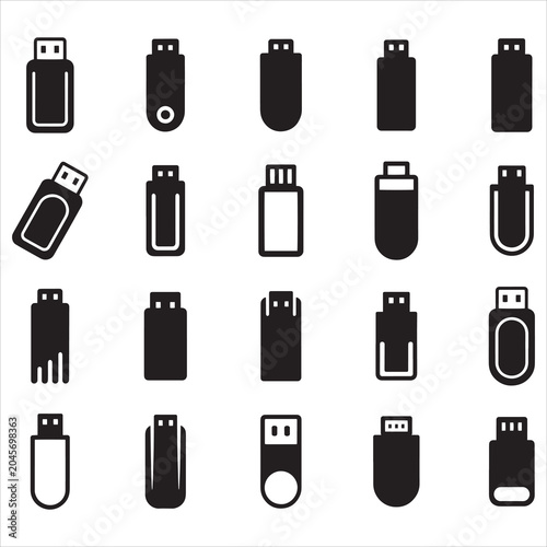 Flash Disk Silhouette Clip Art