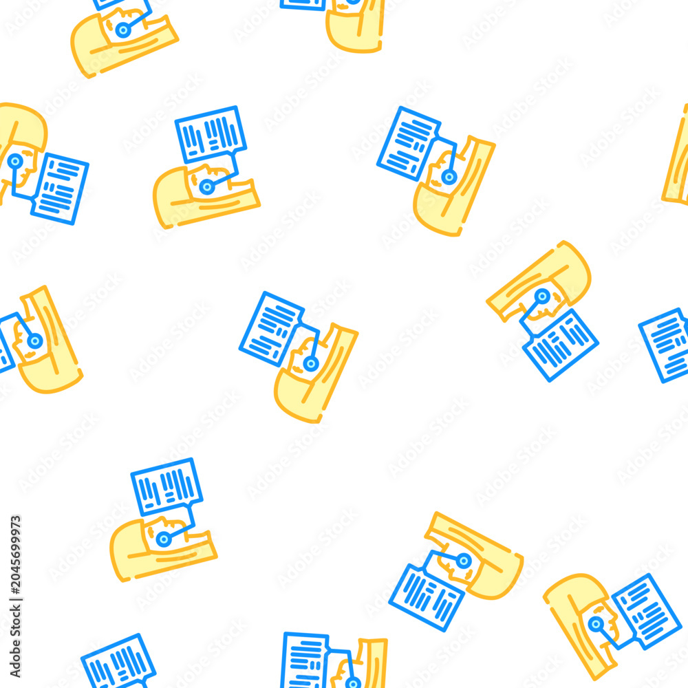 Fototapeta premium complex face cleansing vector seamless pattern complex face cleansing sign illustration