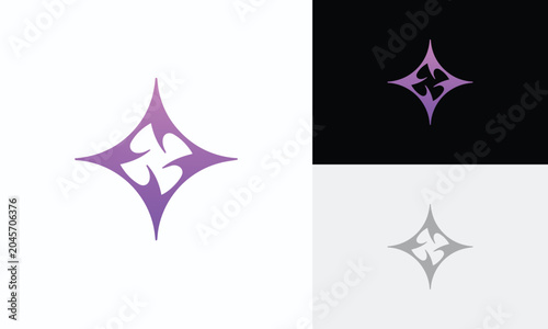 Fotografija Abstract Artificial Intelligence Logo Design | AI Technology Logo Template | Mac