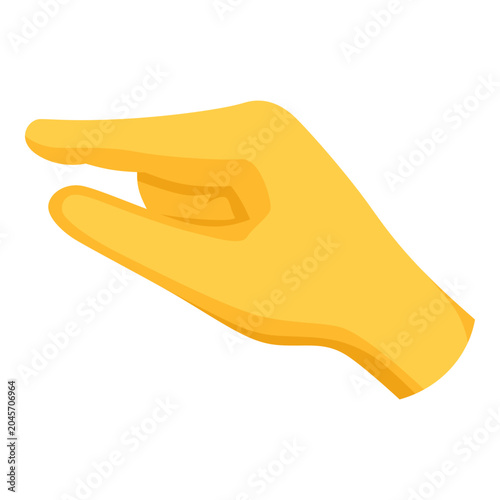 Pinching hand sign emoji, hand gesture symbol, vector icon illustration, isolated on transparent background. 