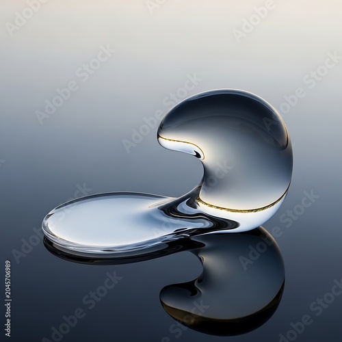 Liquid Metal Object Reflection Surface.