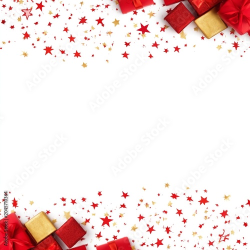 Decorative Pattern With Gifts and Stars for Celebrations and Events