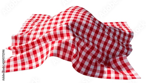 Red and white checkered tablecloth nobody