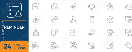 Konstfotografi Reminder Icon Set
