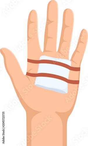 Hand With Bandage Illustration
