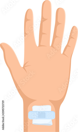 Hand with Bandage on Wrist