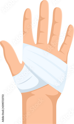Illustration of Bandaged Hand