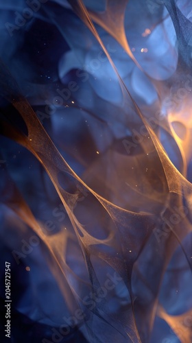 Abstract of Fiery Artistic Smoke Patterns