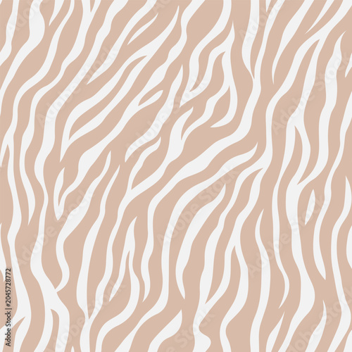 Artistic Zebra stripes seamless vector pattern, animal print texture