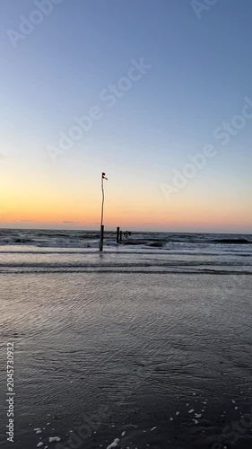 Norderney beach at dusk