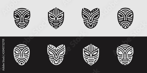 Schilderij op canvas Spirit Animal Tribal Masks