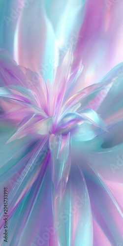 Abstract pastel flower with vibrant colors