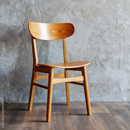 Chair Placed Against a Plain Wall in a Simple Indoor Space During Daylight