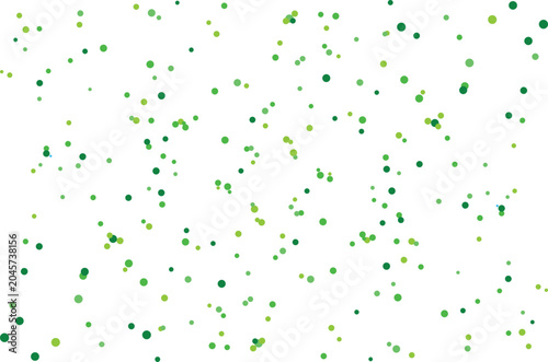 Abstract background with green confetti, circles and crosses