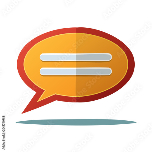 Speech bubble icon with flat design style