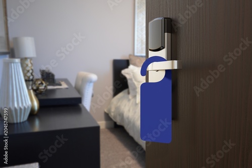 Obraz na płótnie Do not disturb, hotel room door tag image