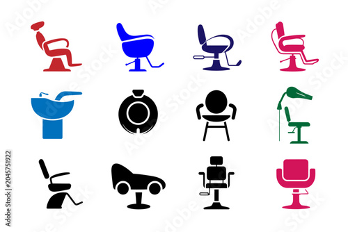 Canvas Print Moving Chair Icon Sheet