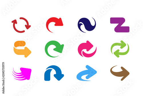 Фотография Arrow Shapes Vector Icon Sheet