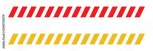 Εκτύπωση καμβά Red and yellow diagonal warning stripe bar