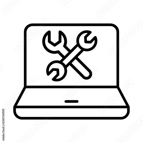 Εκτύπωση καμβά Computer repair service vector icon