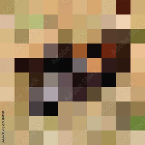 Artistic Brown and Beige Digital Pattern.