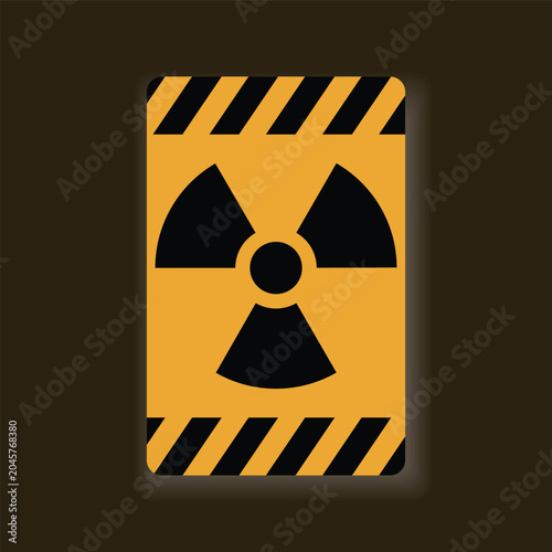Εκτύπωση καμβά Radioactive symbol warning sign EPS Vector