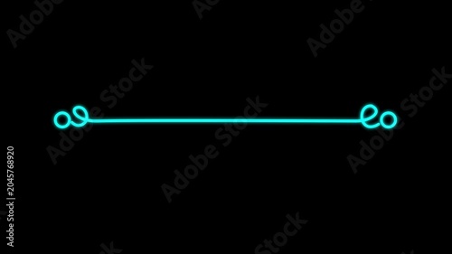 Elegant decorative swirl divider line decorative border, vintage ornament, calligraphy flourish.4k video.