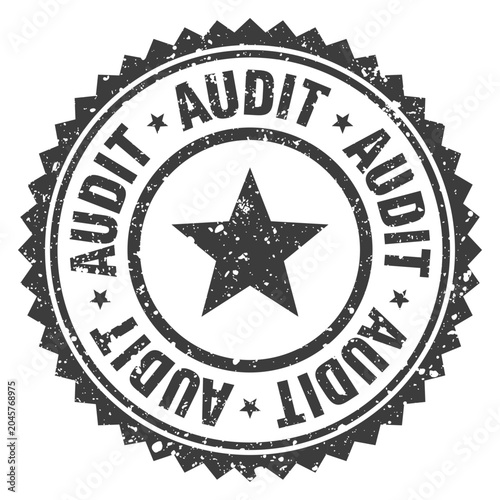 Bilde på lerret audit black grunge round stamp. audit stamp