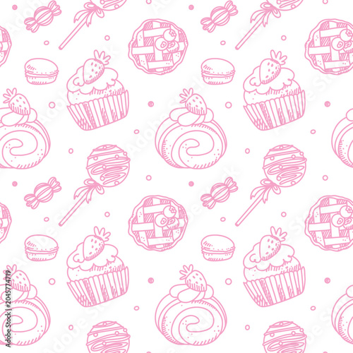 Φωτογραφία sweets seamless pattern