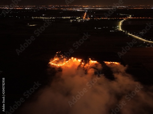 Climate change, Agriculture burning release carbon night time	