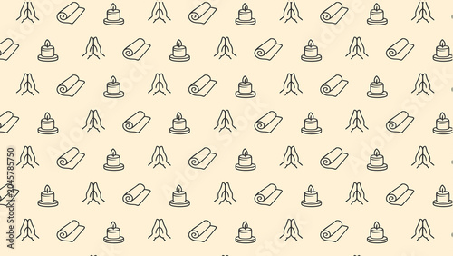 Obraz na plátně Healing doodle vector pattern