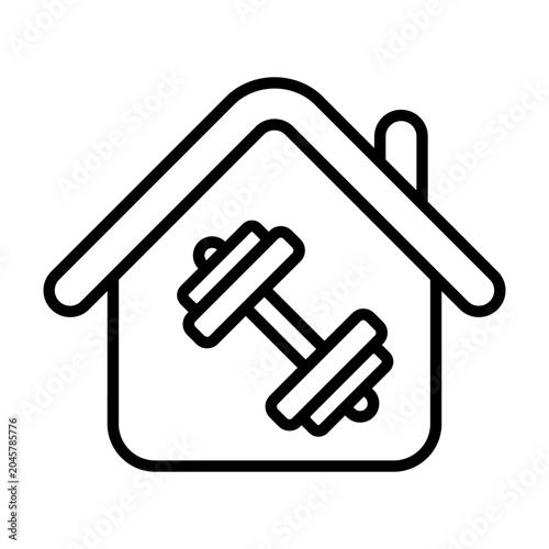 Принти на полотні Gym building vector icon