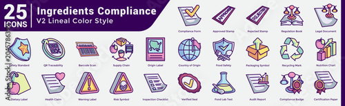 Cuadro en lienzo Color Ingredients Compliance Bundle H25 V02