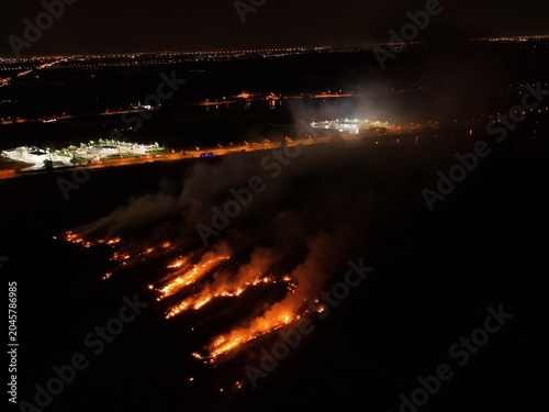 Climate change, Agriculture burning release carbon night time	
