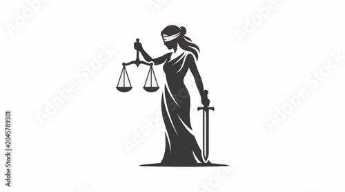 Lady Justice Vector Illustration Flat Design Symbol Of Law And Justice For Commercial Use
