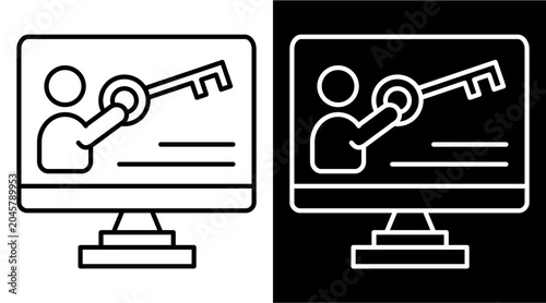фотографія Access White Icon Set Design