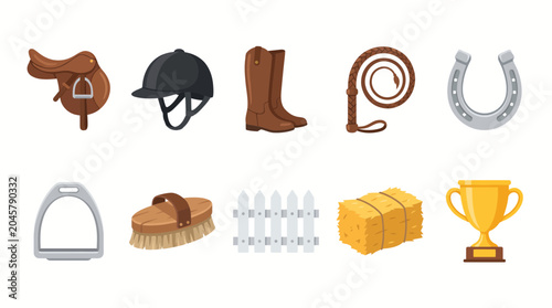 Tableau sur toile Equestrian equipment and horse riding accessories.
