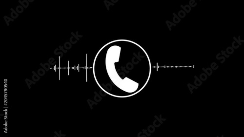 Phone calling icon animation concept