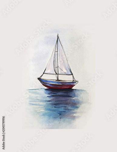 Hand painting watercolor art of watercolor illustration.
