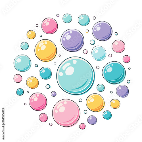 Colorful Bubbles Arrangement