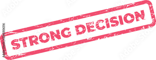 Tableau sur toile Prominent red textured seal for making a firm and resolute strong decision