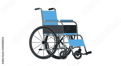 Blue wheelchair for disabled 1.
