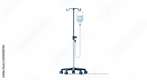 Medical IV drip stand.