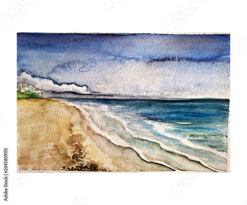 Hand painting watercolor art of watercolor illustration.