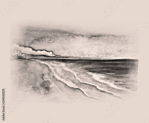 Hand painting watercolor art of watercolor illustration.