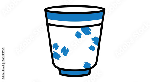 Glass with ice cubes inside clear.