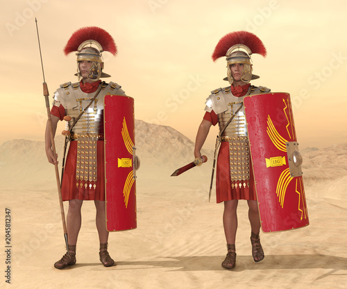 Römische Centurionen in einer Wüstenlandschaft