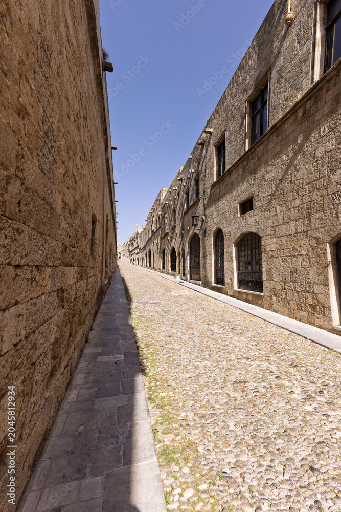 Fototapeta premium in the old town of Rhodos on Rhodos Island, Greece